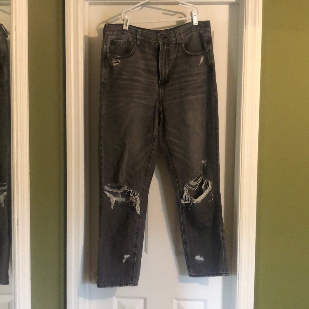 American Eagle size 10 grey mom jeans
